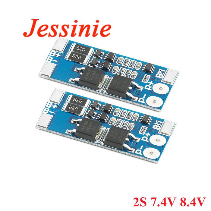 5pcs/1pc BMS 2S 8.4V 7.4V 8A 18650 Lithium Battery Charge Protection Board Equalizer Balanced BMS Ch
