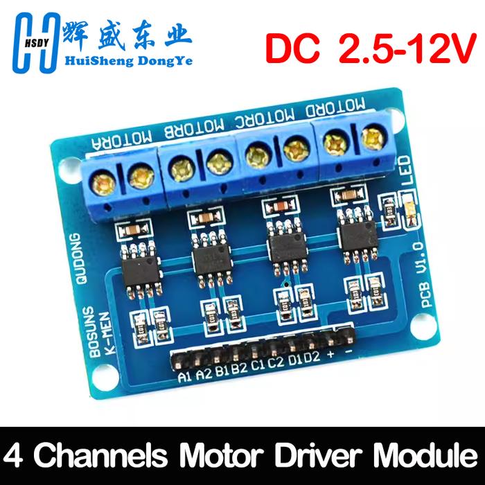 4CH 4 Channel HG7881 Chip H-bridge DC 2.5-12V Stepper Motor Driver Module Controller PCB Board 4 Way