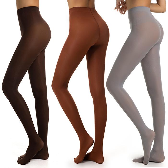 2025 45-65kg Candy Color Women Tights Plus Size Pantyhose Ammonia Knitted Dancing Socks 40d Grey Red