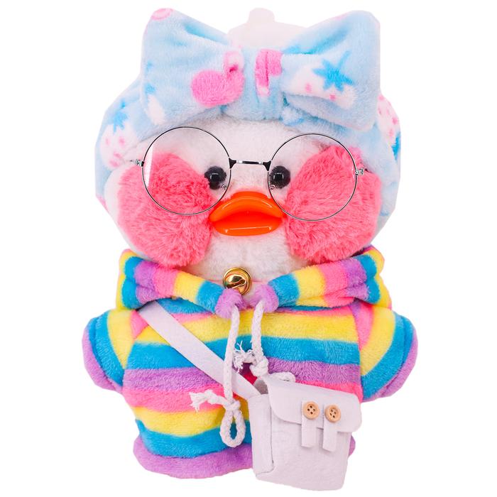 2 Pieces Duck Lalafanfan Doll Clothes Bag Kawaii Plush Bear Sweater Hoodie Stuffed Toy For 30cm Doll