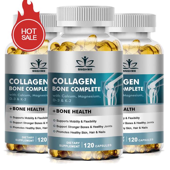 Collagen Bone Complete Capsules Helps Support Joint Cartilage, Collagen Production and Calcium Absor