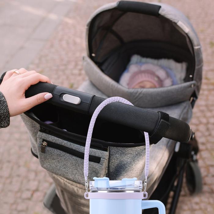 Silicone Water Bottle Handle Fit 8-40oz Bottles Water Bottle Strap Water Bottle Holder for Stanley C