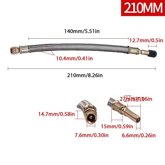 1Piece Truck Valve Extension Flexible Bus Tire Valve Extension Rubber Tyre Valve Stem Extender Tire