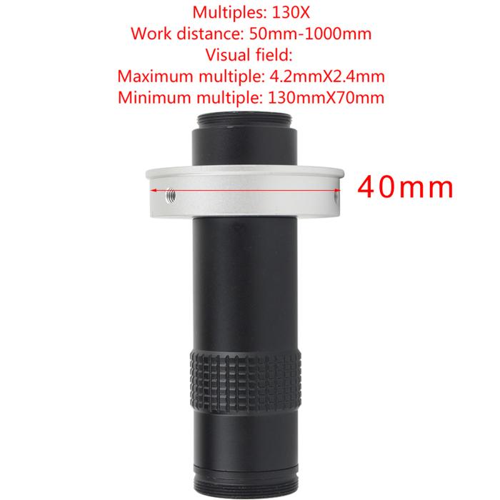 100X 130X 180X 200X 300X 360X Adjustable Magnification C Mount Zoom Lens For HDMI VGA USB Industrial
