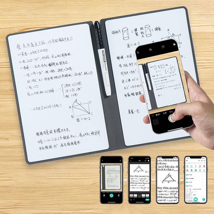 A5 Reusable Whiteboard Notebook Book With Free Whiteboard Pen Erasing Cloth Weekly Planner Portable