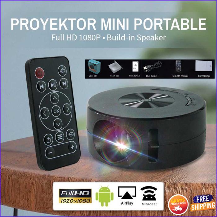 Luxuglow Proyektor Mini Portable LCD Full HD 1080P Build-in Speaker - YT200 / Proyektor Lcd Mini Kon