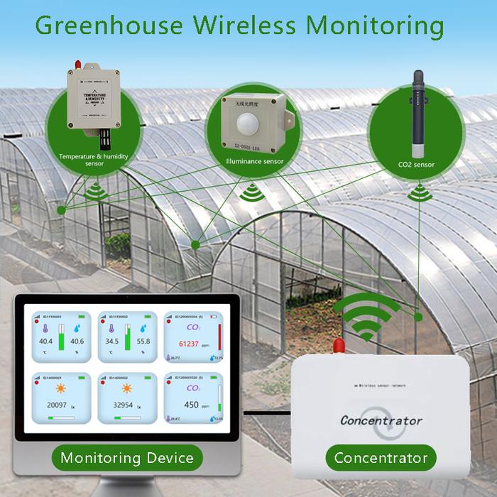 Iot Sensors Agriculture Lora Temperature Humidity Light CO2 Sensor Wireless Greenhouse Monitoring