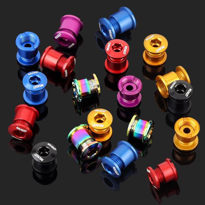 MUQZI 4/5PCS Chainring Bolts Single Double Chainring Screws Mountain Road MTB Bike Crank Bolts 6.5/8