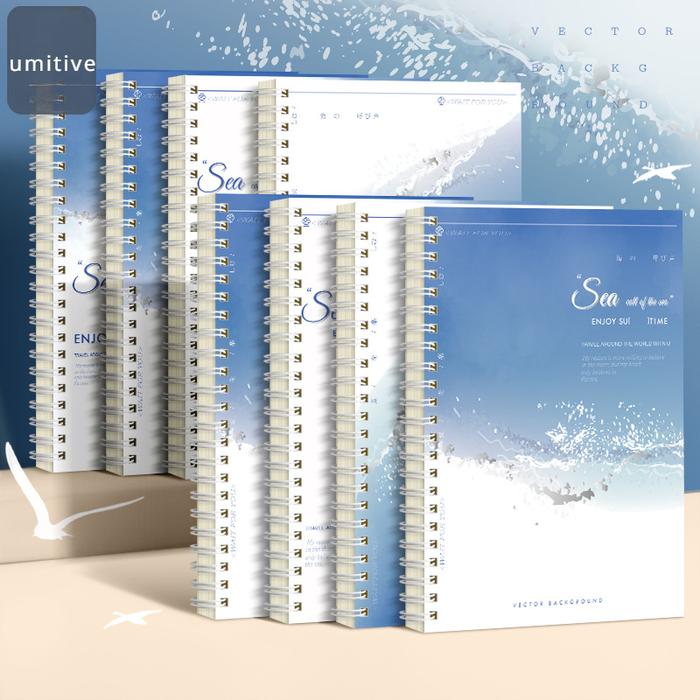 Coil Notebook Sea Style Sea Salt Series B5 Large Notebook/A5 Coil Notebook Landscape Coil Notebook f