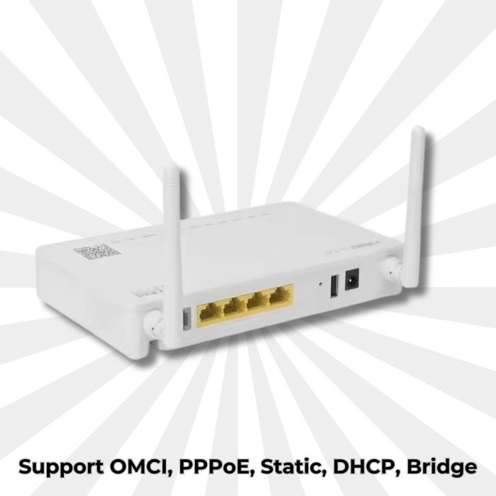 EPON ZTE F450v2 ANTENA 3DB SUPPORT REMOTE SEMUA OLT EPON
