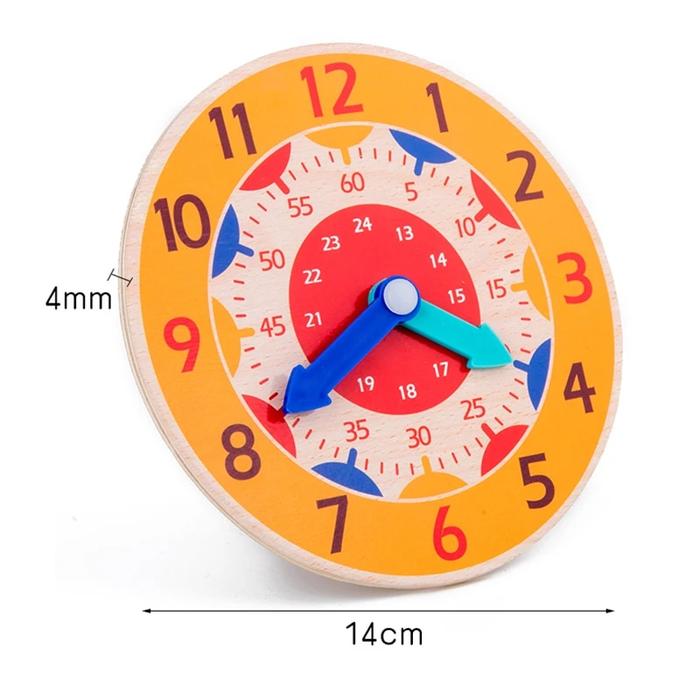 Children Montessori Clock Educational Toys Hour Minute Second Cognition Colorful Clocks Jigsaw Toy K