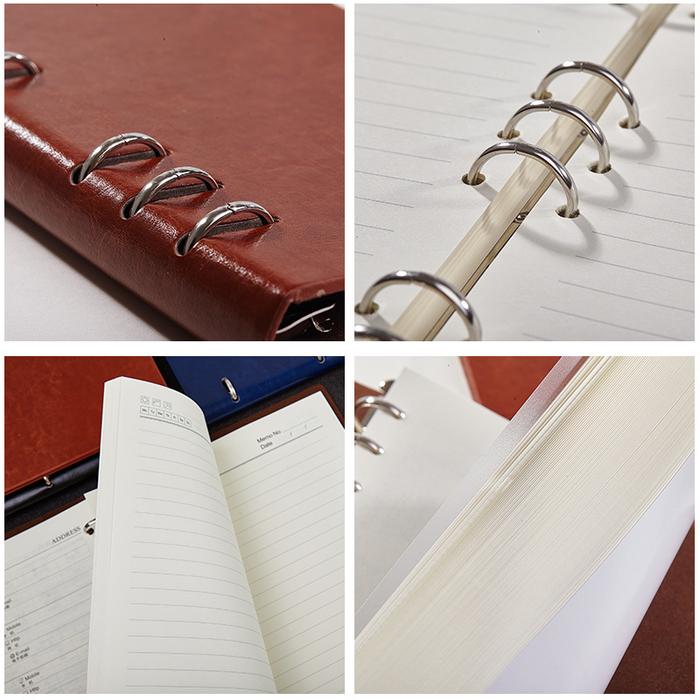 A4 A5 A6 B5 Hollow Loose-leaf Notebook, Detachable Notebook, Leather Notepad Notebook Binder Notepad