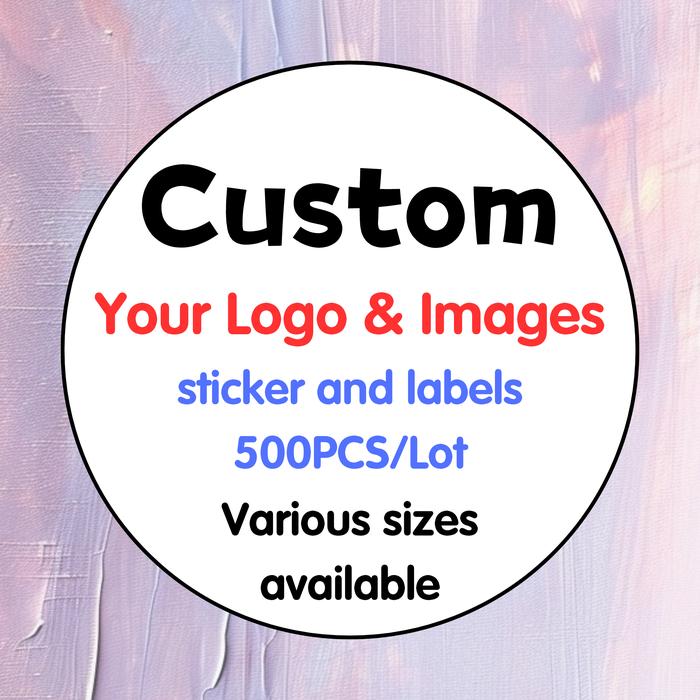 500PCS Custom Stickers Customized Logo Wedding Birthday Gift Box Personalize Wholesale Design Own St