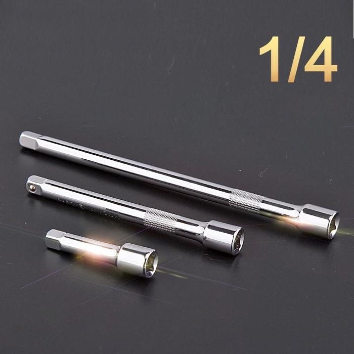Socket Ratchet Wrench Extension Bar 1/4\" 50/100/150/250mm Ratchet Wrench Socket Extender Hand Adjus