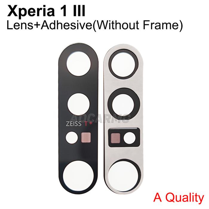 Aocarmo For Sony Xperia 1 III / X1iii MARK3 Rear Back Camera Lens Len Glass With Adhesive Sticker Ri