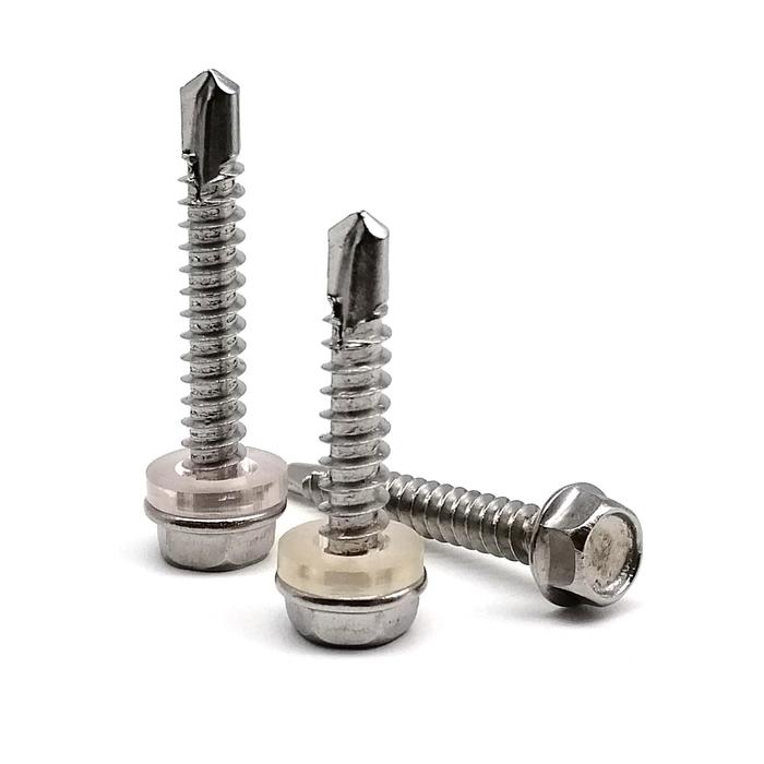 10pcs M4.2 M4.8 M5.5 M6.3 410 Stainless Steel External Hexagon Flange Head Drill Tail Self-tapping S