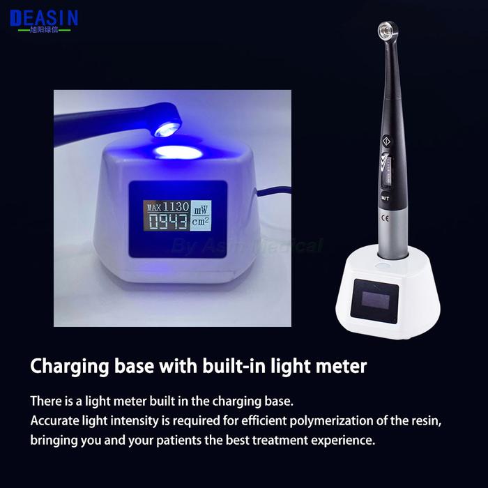 Dental Wireless 1 Second Curing Light Dentist Cordless LED Lamp 3000 mw/cm² with caries detector Lig