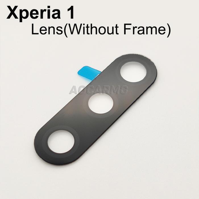 Aocarmo Black/Purple/White/Grey Rear Back Camera Lens Len Glass With Metal Frame Ring For Sony Xperi