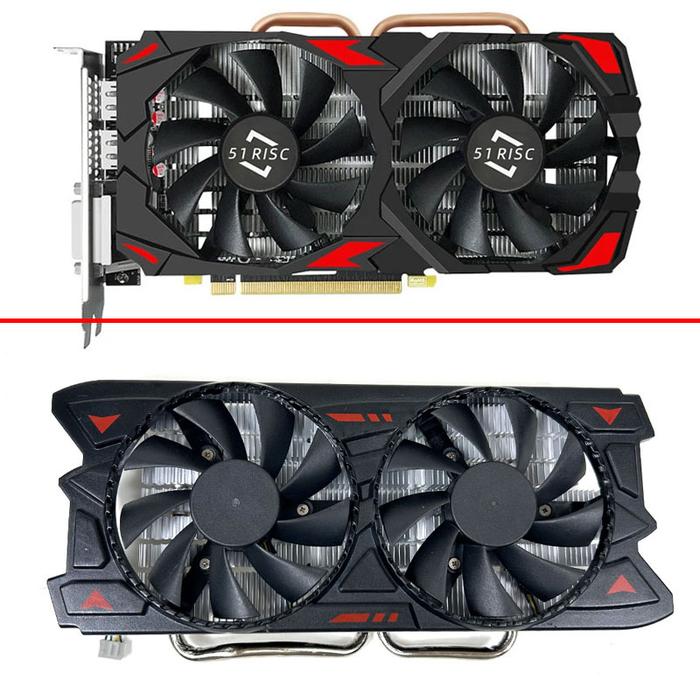 CPU heat sink SIZE 53*53MM  51RISC Video Card AMD RX 580 8G Graphics Cards  RX580 Series Cards RX580