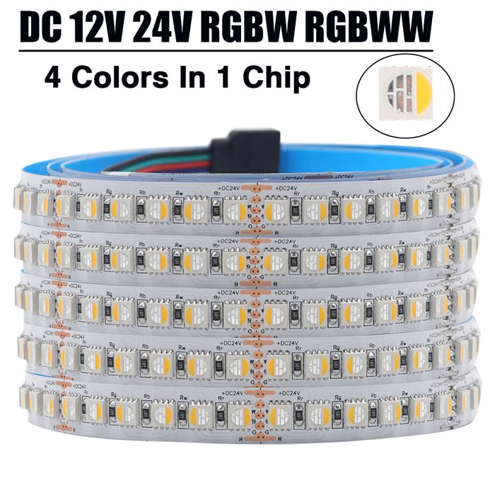 RGBW RGBWW LED Strip DC 12V 24V 4 Colors In 1 Chip SMD 5050 60 108 120 Leds/M Flexible Ribbon Tape R
