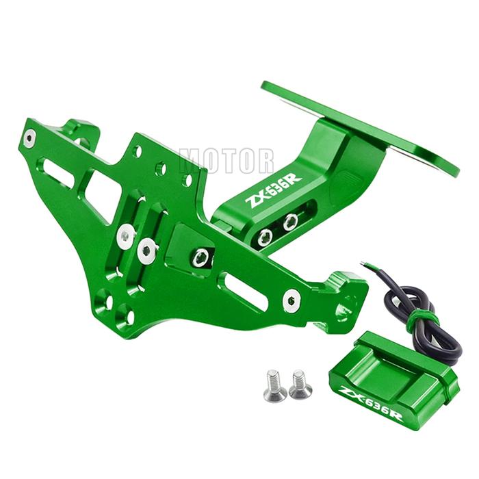CNC Motorcycle Rear License Plate Bracket Holder LED Turn Signal Light  KAWASAKI ZX636R ZX 636R 2000