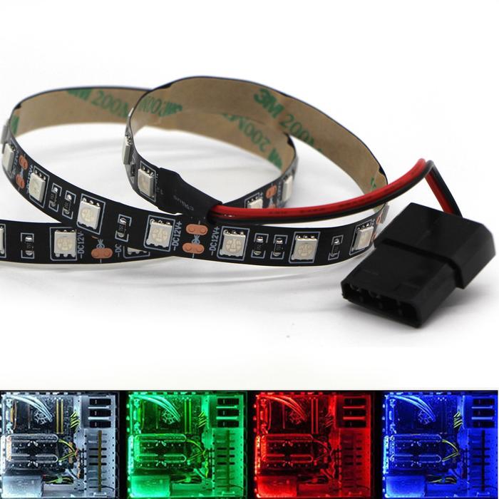 12V LED Strip Light pc case Computer Case SATA / Molex Connector LED Light Strip Panel Header gamer