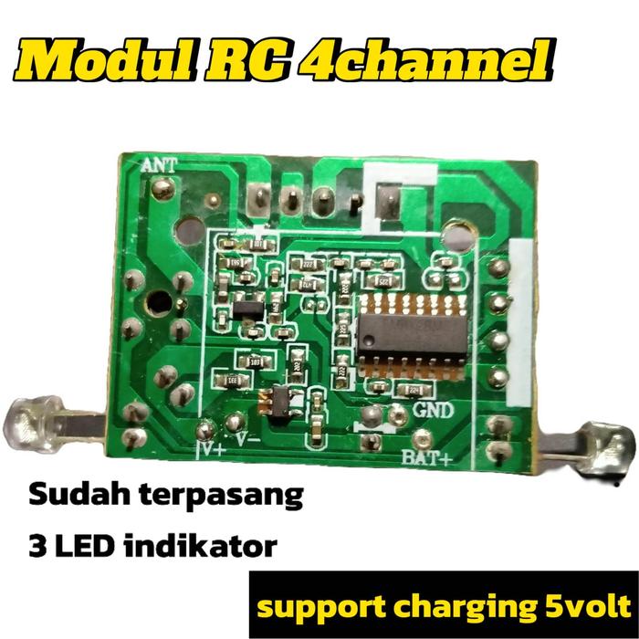 Modul Remote Control 4 Channel. RC mainan 4 saluran 49MHZ Frequensi