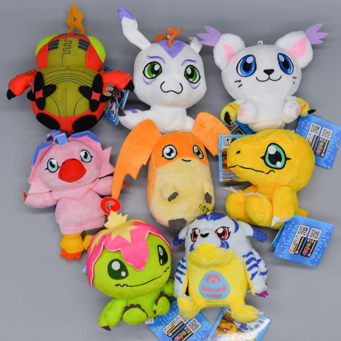 10cm Digimon Adventure Patamon Tailmon Gomamon Patamon Piyomon Agumon Tentomon Key chain Doll Plush 