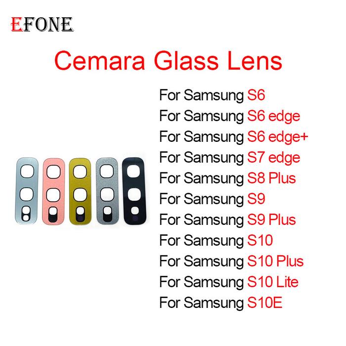 For Samsung Galaxy S6 S7 S8 S9 S10 S10E Lite edge Plus Rear Back Camera Glass Lens Replacement Repai