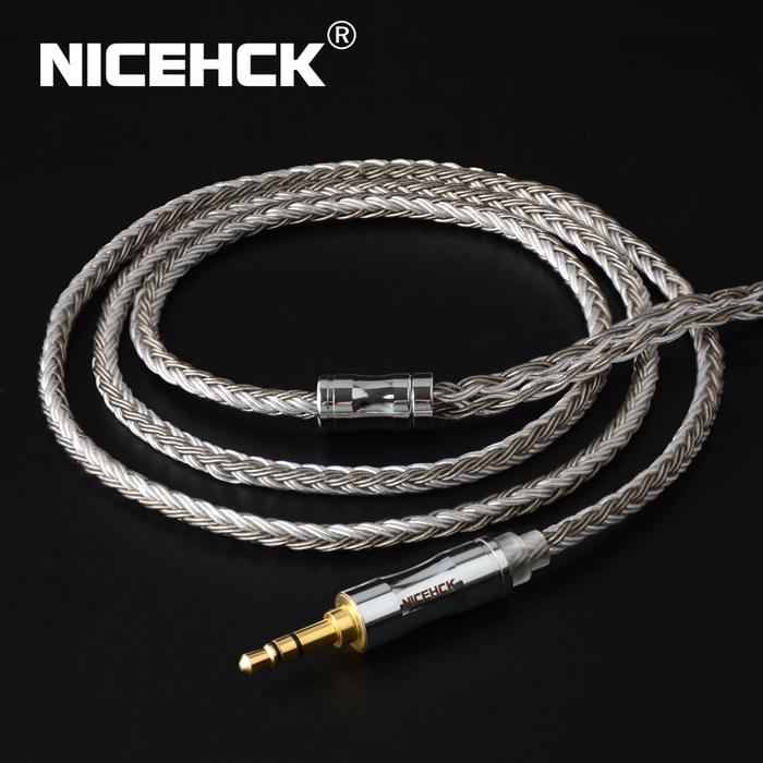 NICEHCK 16 Core C16-4 Silver Plated Cable 3.5/2.5/4.4mm Plug MMCX/2Pin/QDC Pin For MK3 MK4 F1 TANGZU