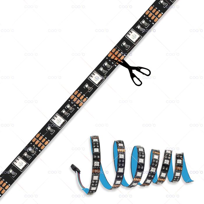 Coolo 50/100/200cm RGB LED Strip Light PC Computer Case Decoration Strip Light, SATA Power Supply, R