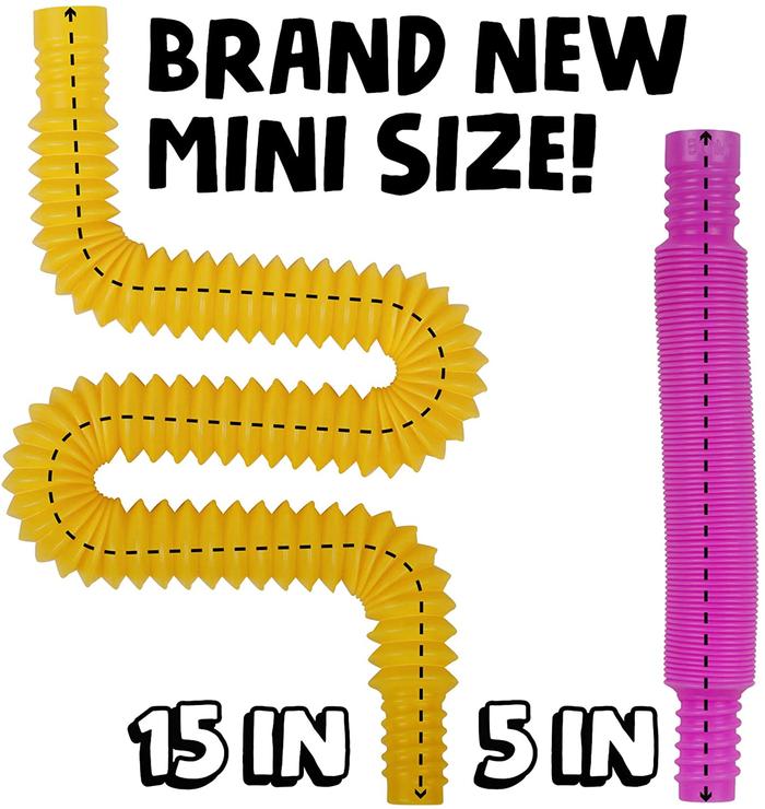 4 Pack Mini Tube Sensory Fidget Toy Colorful Heavy-Duty for Construction Building Educational Toys f