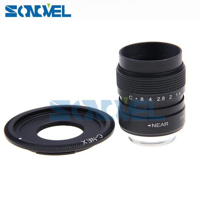Fujian 25mm CCTV Camera Lens TV Movie Fixed Focus F1.4 C Mount for Sony A6500 A6300 A6100 A6000 A510