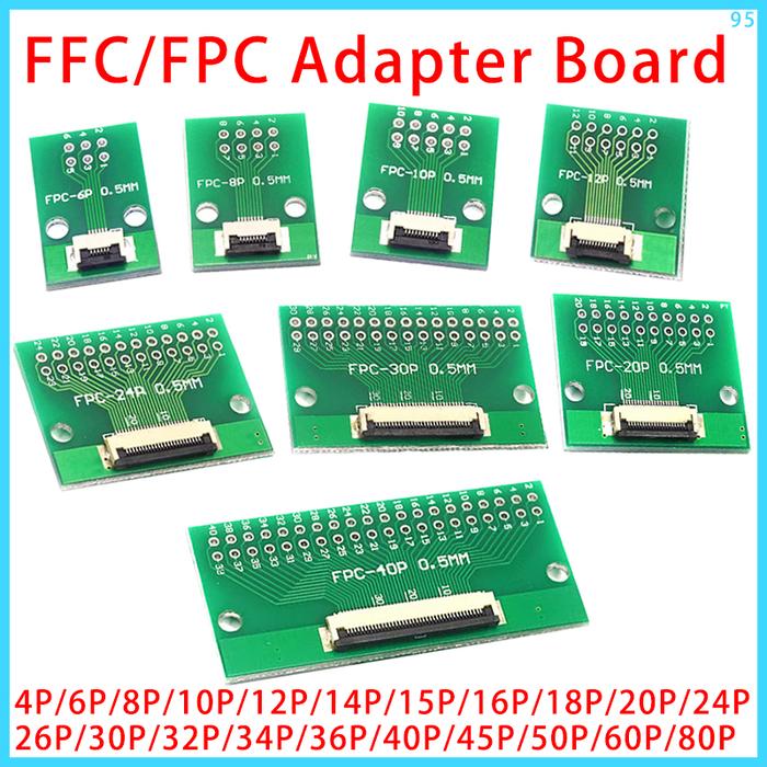 FPC/FFC Adapter Board 0.5/1.0MM to 2.54MM Soldered Connector 4/5/6/8/10/12/14/16/20/26/3040/45/50/60