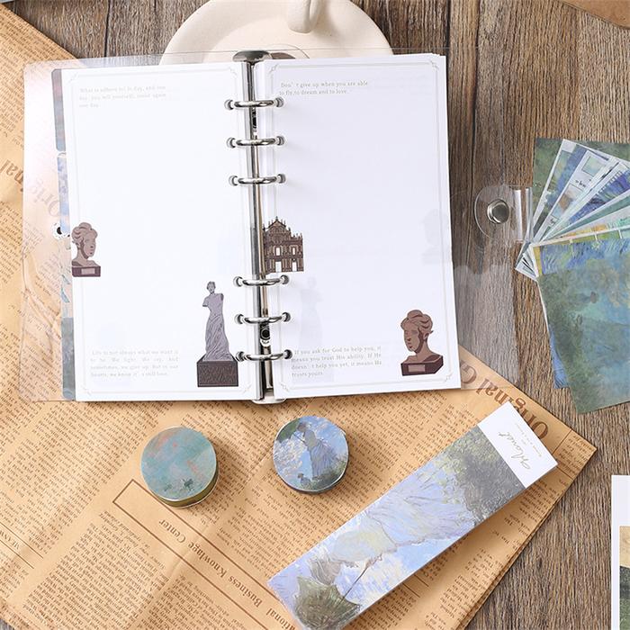 Notebook Vintage Washi Tapes Bookmark Sticker Fountain Pen Stationery Set Suit Sketchbook Libretas D