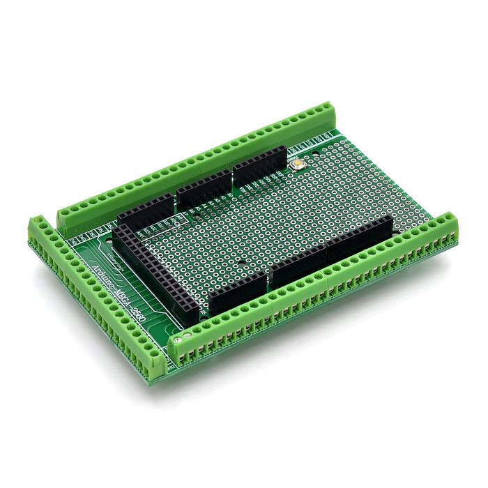 Compatible  MEGA2560 Double-side PCB Prototype Screw Terminal Block Shield Board Kit  Arduino Mega 2