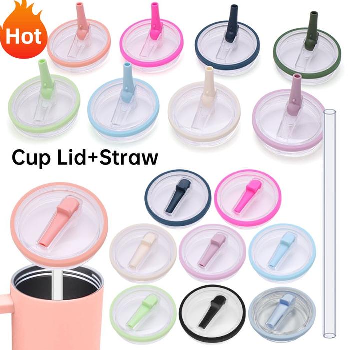 40oz Tumbler Flip Straw Lid Replacement for Stanley Quencher H2O Spill Proof Splash Resistant Tumble