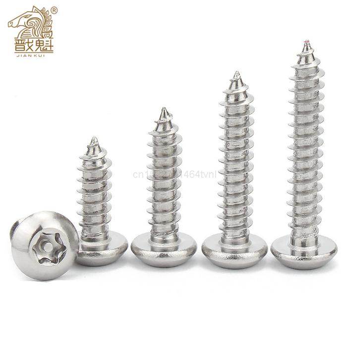 20X M2.9 M3.5 M3.9 M4.2 M4.8M6.3 304Stainless Steel Pin Six Lobe Torx Pan Round Head Anti Theft Secu