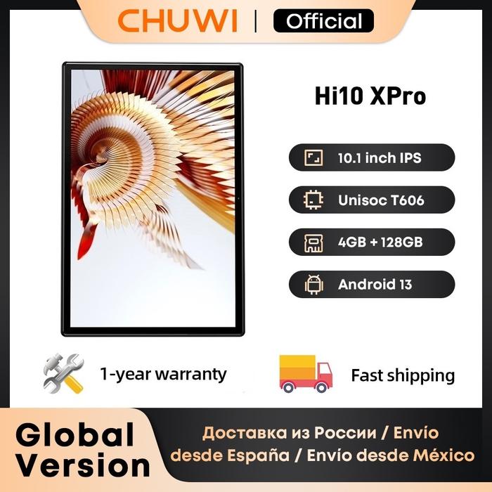 CHUWI Hi10X Pro 10.1 Inch 800*1280 IPS Screen Unisoc T606 4GB RAM 128GB ROM Tablets 2.4G/5G Wifi And