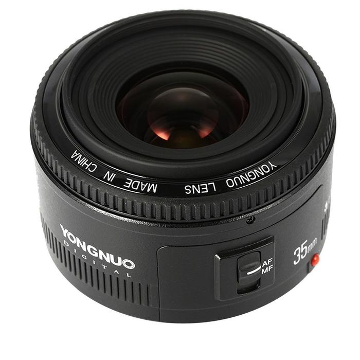 YONGNUO YN35mm F2 Lens 1:2 AF/MF Wide-Angle Fixed/Prime Auto Focus Lenses for Canon EF Mount EOS Nik