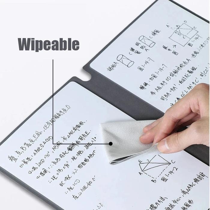 A5 Reusable Whiteboard Notebook Memo Book With Free Whiteboard Pen Erasing Cloth Weekly Planner Port