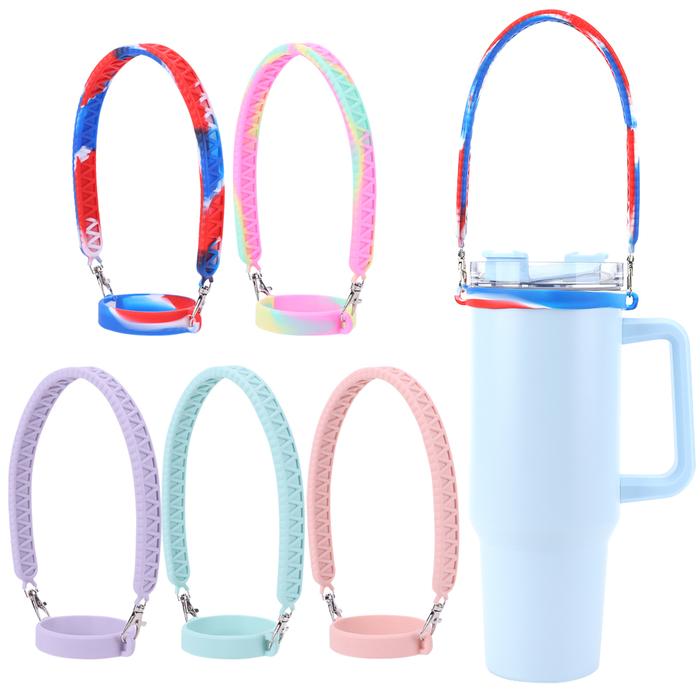 Silicone Water Bottle Handle Fit Most 8-40oz Bottle Water Bottle Strap Water Bottle Carrier for Stan