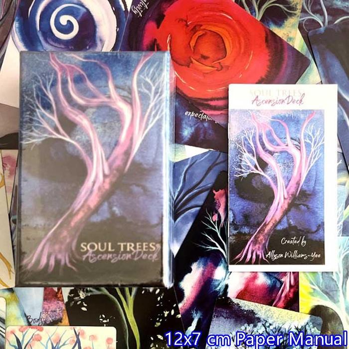 12x7cm Soul Trees Ascension Deck Tarot Cards with Paper Manual Guide Book Card Box with Flip-up Lid