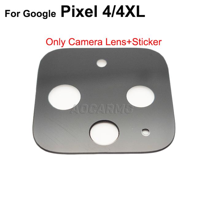Aocarmo For Google Pixel 4 4xl 4XL 5 Rear Back Camera Lens Glass With Adhesive Sticker Replacement P