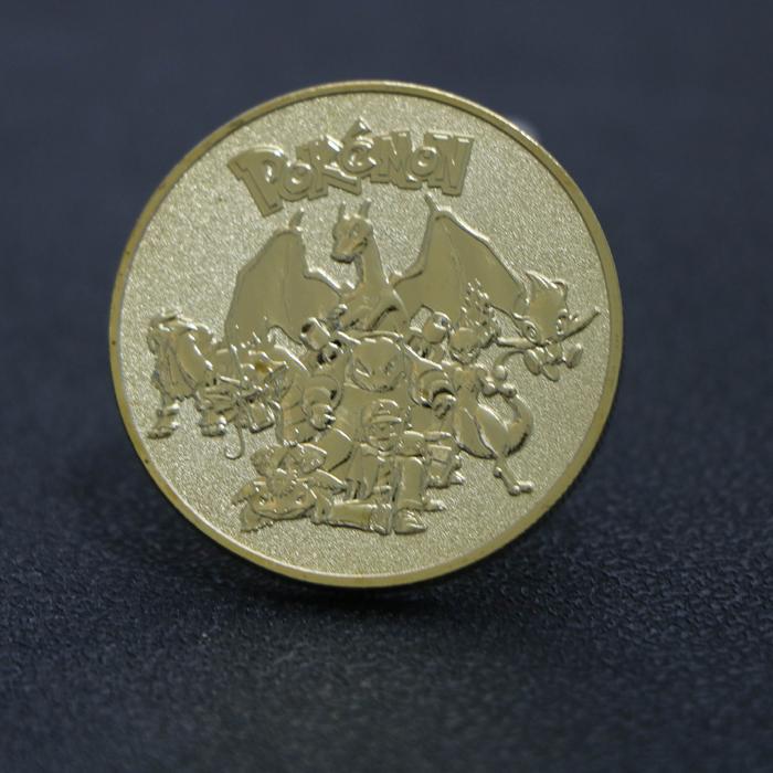 Pokemon Coin Metal Mewtwo Charizard Pikachu Figure Card Scarlet Violet Commemorative Medallion Colle