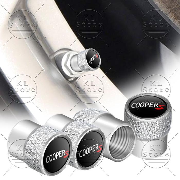 4pcs/set S Logo Car Wheel Tire Valve Air Stem Cap Dustproof Cover For Mini Cooper S Emblem R55 R56 F