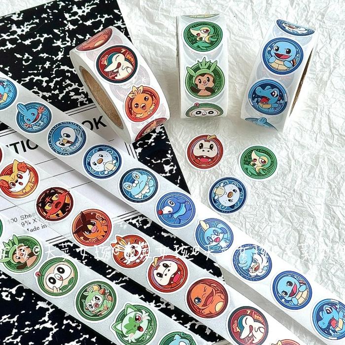 500Pcs Pokemon Sticker Pikachu Kawaii Appointment Book Decorative Psyduck Squirtle Laptop Guitar Pho