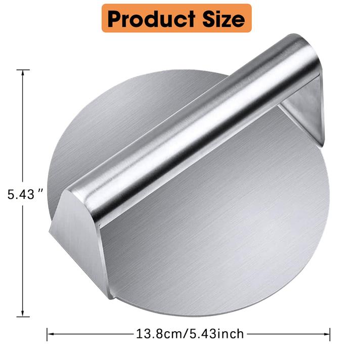 Stainless Steel Smash Burger Press Hamburger Patties Meat Masher Circular Meat Press Mold for Deli M