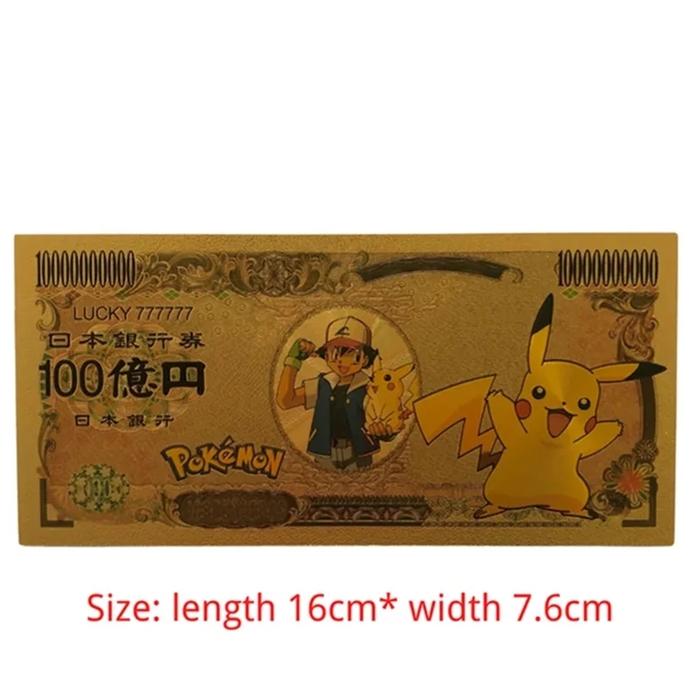 Pokemon Letters Metal Cards Pokemon Commemorative Gold Collection Coins Money Pikachu Playing Game C