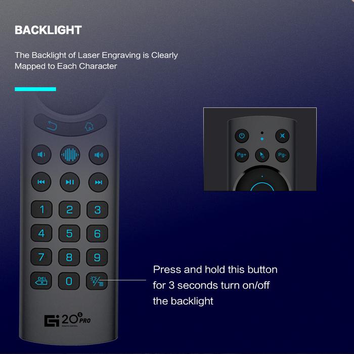 G20BTS Plus G20S PRO 2.4G Wireless Voice Backlit Air Mouse Gyroscope IR Learning Remote Control for 